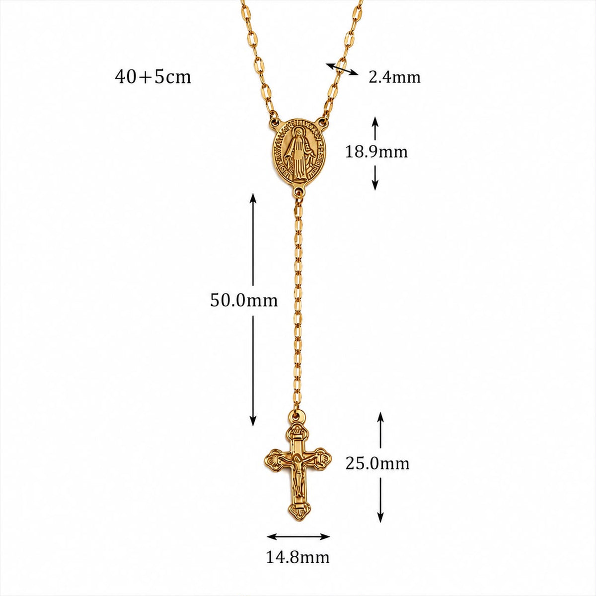 Collar Rosario Acero Waterproof